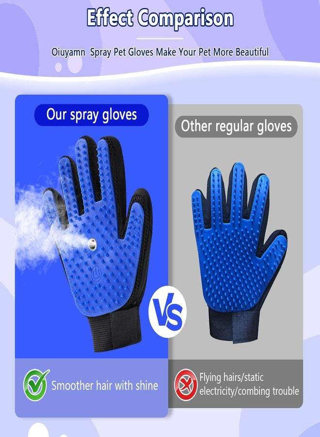 Oiuyamn Pet Steam Grooming Gloves, Cat Grooming Steam Gloves, Dog Washing Gloves, Pet Grooming Gloves for Dogs & Cats, Deshedding Steam Brush, Dog Hair Remover Massage Glove - Image 2